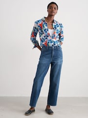 Seasalt Cornwall Blue Dark Larissa 100% Cotton Shirt - Image 1 of 7