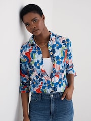 Seasalt Cornwall Blue Dark Larissa 100% Cotton Shirt - Image 3 of 7