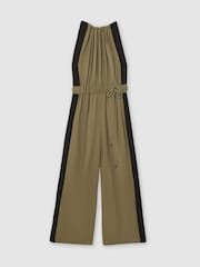 Reiss Khaki Green/Black Inez Jumpsuit - Image 2 of 5