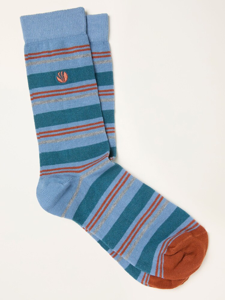 FatFace Blue Striped Socks - Image 1 of 2 FatFace Blue Striped Socks - Image 1 of 2