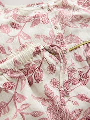 Pink फूल  - Viscose/Linen Blend Cami Pyjamas - 13मध्ये 12 तस्बिर