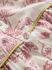 Pink फूल  - Viscose/Linen Blend Cami Pyjamas - 13मध्ये 13 तस्बिर