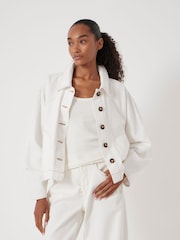 Branco - Hush Swing 100% algodão Jacket - Imagem 1 de 7