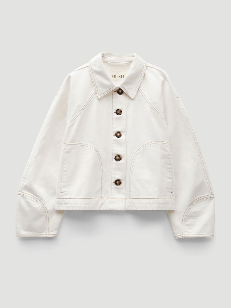 Branco - Hush Swing 100% algodão Jacket - Imagem 7 de 7