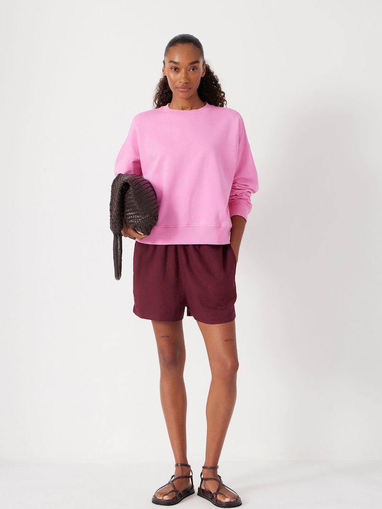 Hush Pink Relaxed Cotton Sweatshirt - Image 2 of 5