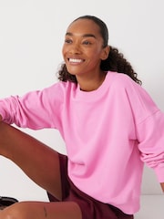 Hush Pink Relaxed Cotton Sweatshirt - Image 4 of 5