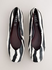 Zebra Forever Comfort® Leather Squoval Toe Ballet Flats - Image 8 of 10
