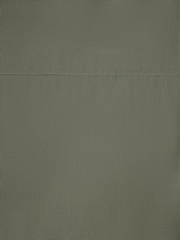 Green Olive/Light Natural Ready Made Blackout Thermal Scalloped Trim Cotton Roman Blinds - Image 7 of 8