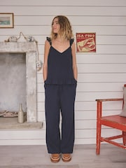 Navy Dobby Cami Pyjamas - Image 1 of 7