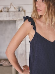 Navy Dobby Cami Pyjamas - Image 7 of 7