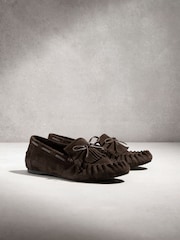 Chocolate Brown N. Premium Ruched Bow Loafer - Image 2 of 6