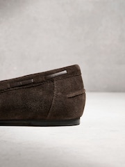Chocolate Brown N. Premium Ruched Bow Loafer - Image 6 of 6