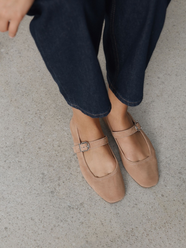 Tan Brown N. Premium Leather Mary Jane Shoes - Image 4 of 4