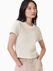 AllSaints White Karma Stevie T-Shirt - Image 1 of 9