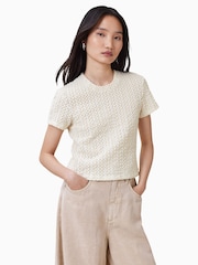 AllSaints White Karma Stevie T-Shirt - Image 5 of 9