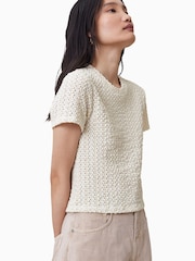 AllSaints White Karma Stevie T-Shirt - Image 6 of 9