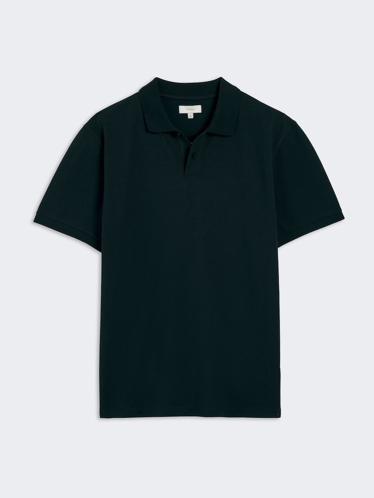 MOSS Green Pique Polo Shirt - Image 4 of 4
