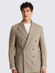 MOSS Relaxed Fit Gold Tweed Herringbone Jacket - Image 1 of 5