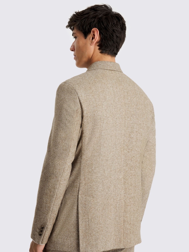 MOSS Relaxed Fit Gold Tweed Herringbone Jacket - Image 2 of 5