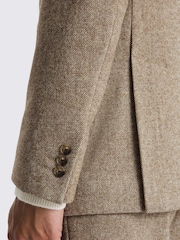 MOSS Relaxed Fit Gold Tweed Herringbone Jacket - Image 4 of 5