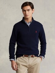 Polo Ralph Lauren Hunter Navy Long Sleeve Pullover Jumper - Image 2 of 5