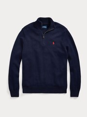 Polo Ralph Lauren Hunter Navy Long Sleeve Pullover Jumper - Image 5 of 5