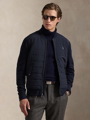 Polo Ralph Lauren Aviator Navy Long Sleeve Full Zip Jacket - Image 1 of 8