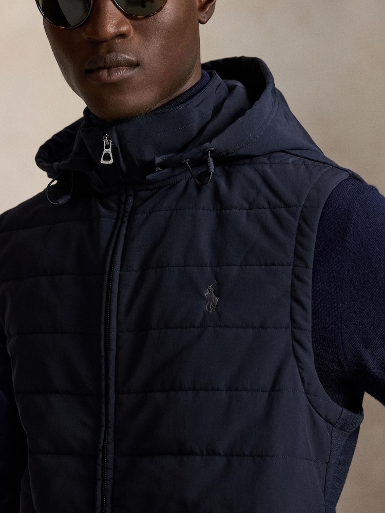 Polo Ralph Lauren Aviator Navy Knit Vest Pullover Gilet - Image 2 of 5