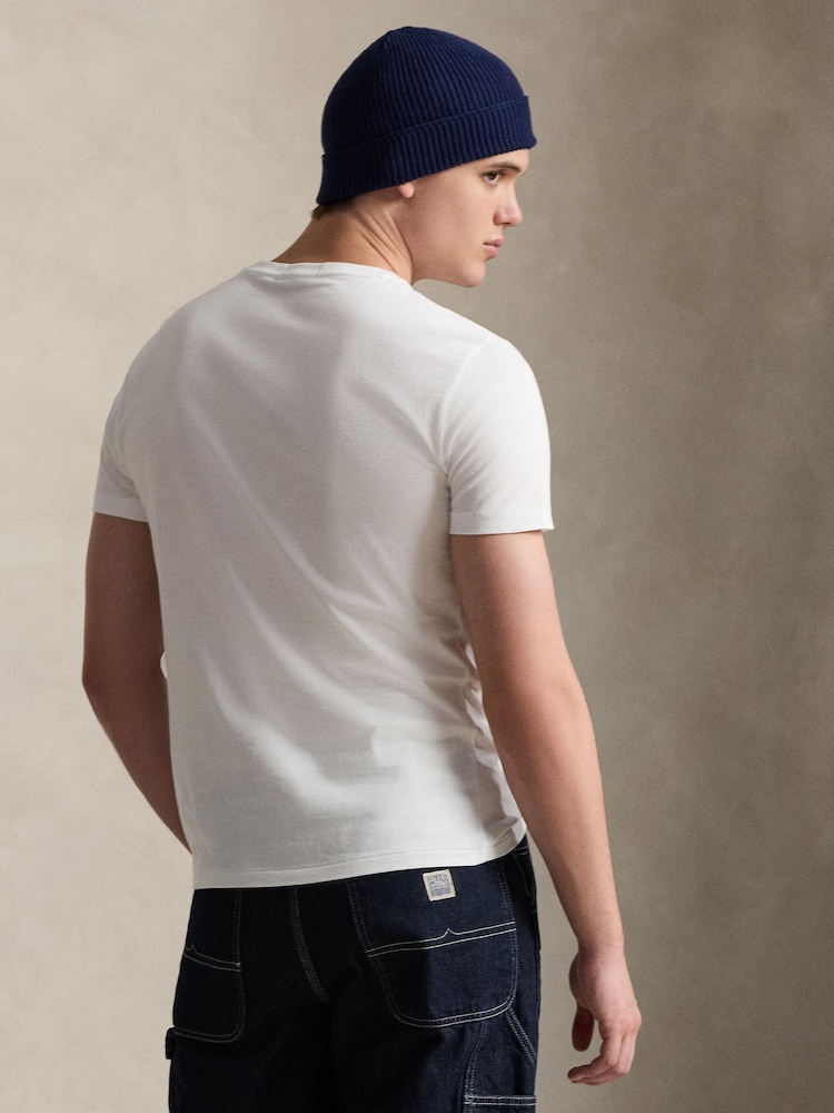 Polo Ralph Lauren White Knit T-Shirt - Image 2 of 6