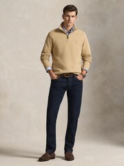Polo Ralph Lauren Classic Camel Heather Knit-Half Zip-Pullover Sweatshirt - Image 3 of 5