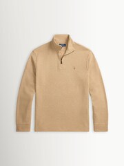 Polo Ralph Lauren Classic Camel Heather Knit-Half Zip-Pullover Sweatshirt - Image 5 of 5