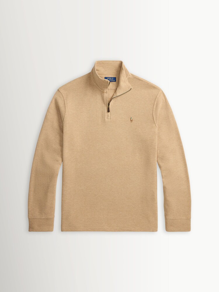 Polo Ralph Lauren Classic Camel Heather Knit-Half Zip-Pullover Sweatshirt - Image 5 of 5 Polo Ralph Lauren Classic Camel Heather Knit-Half Zip-Pullover Sweatshirt - Image 5 of 5
