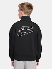 Nike Black AIR Fleece Track Top - Image 2 of 3