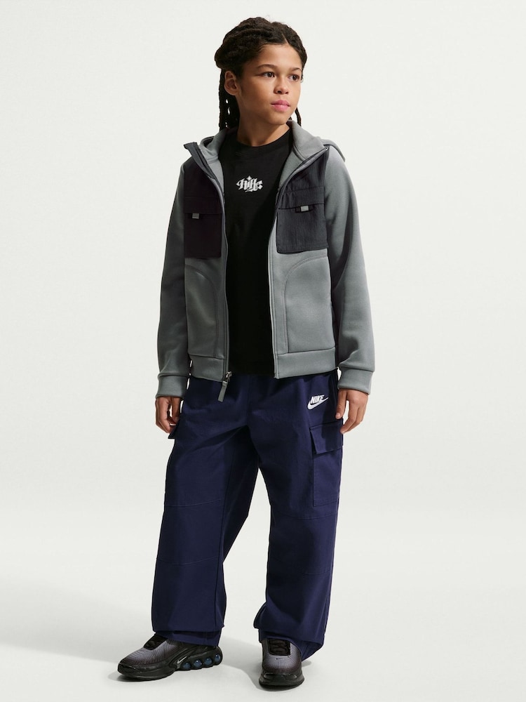 Nike Smoke Grey City Utility Full Zip Hoodie - Image 1 of 5