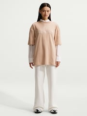 Nike Linen Natural Country Club Graphic Oversized T-Shirt - Image 1 of 5