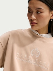 Nike Linen Natural Country Club Graphic Oversized T-Shirt - Image 4 of 5