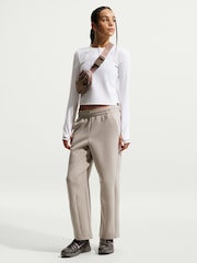 Nike White Dri-FIT Knit Long Sleeve Top - Image 1 of 5