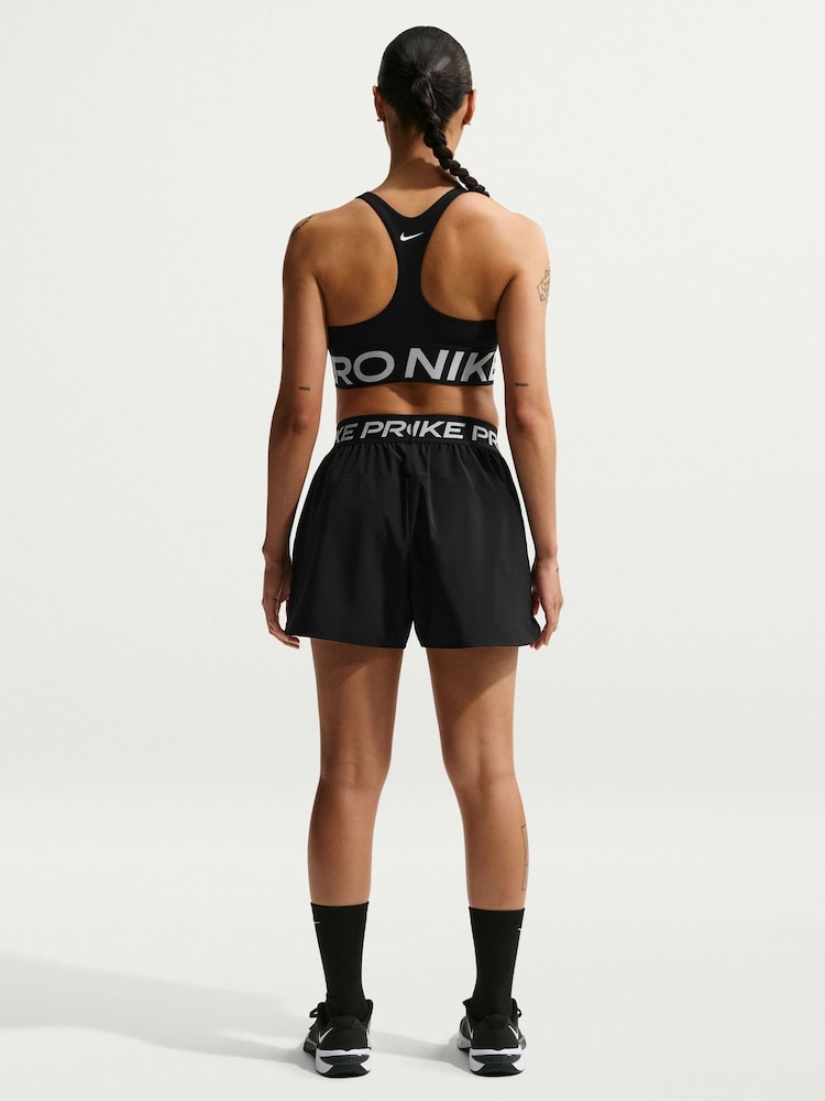 Nike Black Pro Dri-FIT Mid-Rise Brief-Lined 3" Woven Shorts - Image 2 of 5 Nike Black Pro Dri-FIT Mid-Rise Brief-Lined 3" Woven Shorts - Image 2 of 5