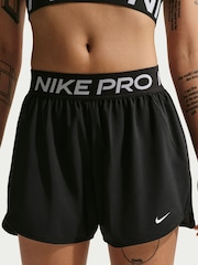 Nike Black Pro Dri-FIT Mid-Rise Brief-Lined 3" Woven Shorts - Image 3 of 5