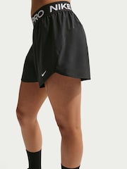 Nike Black Pro Dri-FIT Mid-Rise Brief-Lined 3" Woven Shorts - Image 4 of 5