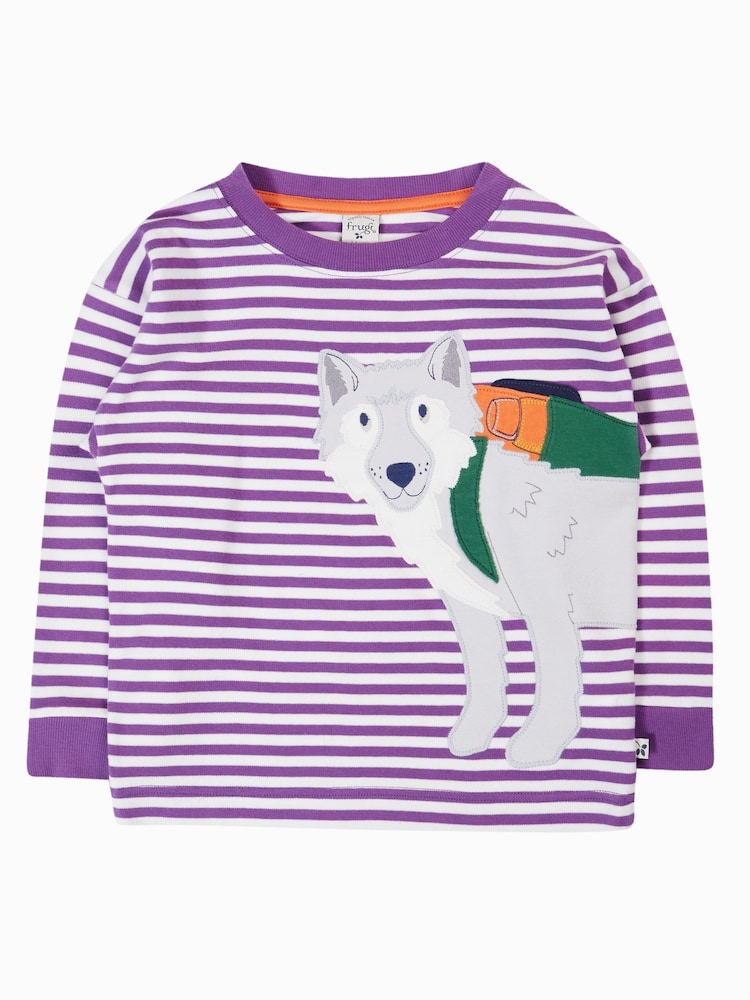 Frugi Purple Otis Circular T Shirt - Image 1 of 3