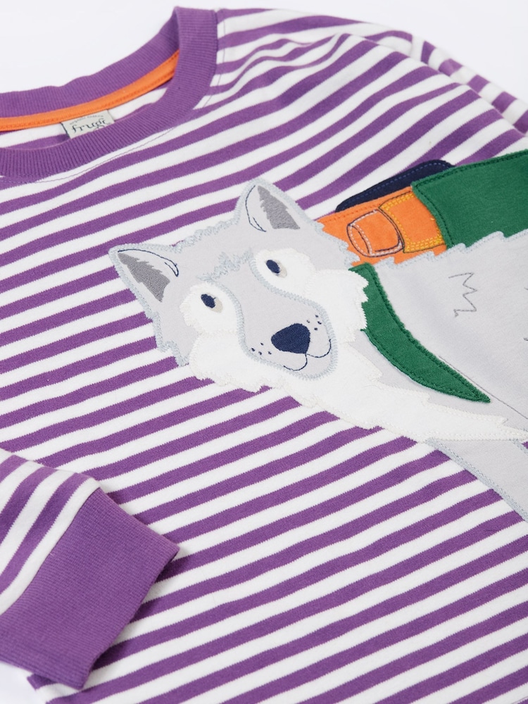 Frugi Purple Otis Circular T Shirt - Image 2 of 3