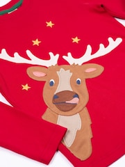 Frugi Red Terrific Christmas Circular T-Shirt - Image 3 of 3
