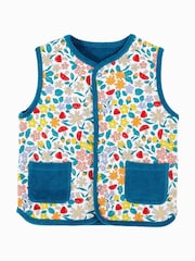 Frugi Blue Wynn Reversible Waistcoat - صورة 3 من 4