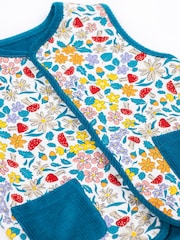 Frugi Blue Wynn Reversible Waistcoat - صورة 4 من 4