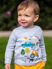Frugi Grey Adventure Circular Top - Image 1 of 4