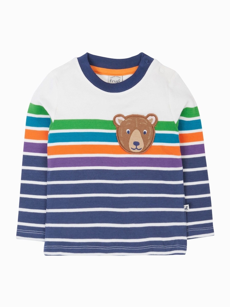 Frugi Blue Character Pocket T Shirt - Image 1 of 3