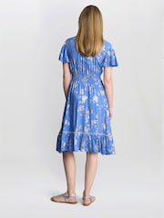 Gina Bacconi Blue ETNA Print Summer Dress - Image 2 of 7