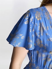 Gina Bacconi Blue ETNA Print Summer Dress - Image 5 of 7