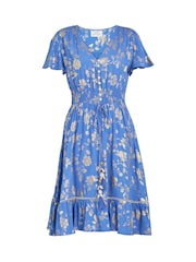 Gina Bacconi Blue ETNA Print Summer Dress - Image 7 of 7